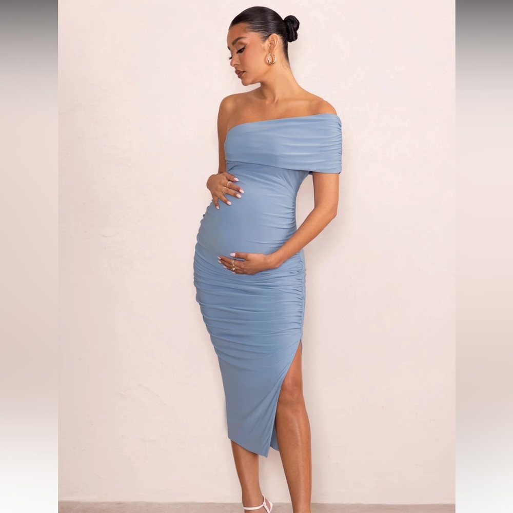 Baby Blue Maternity Dress